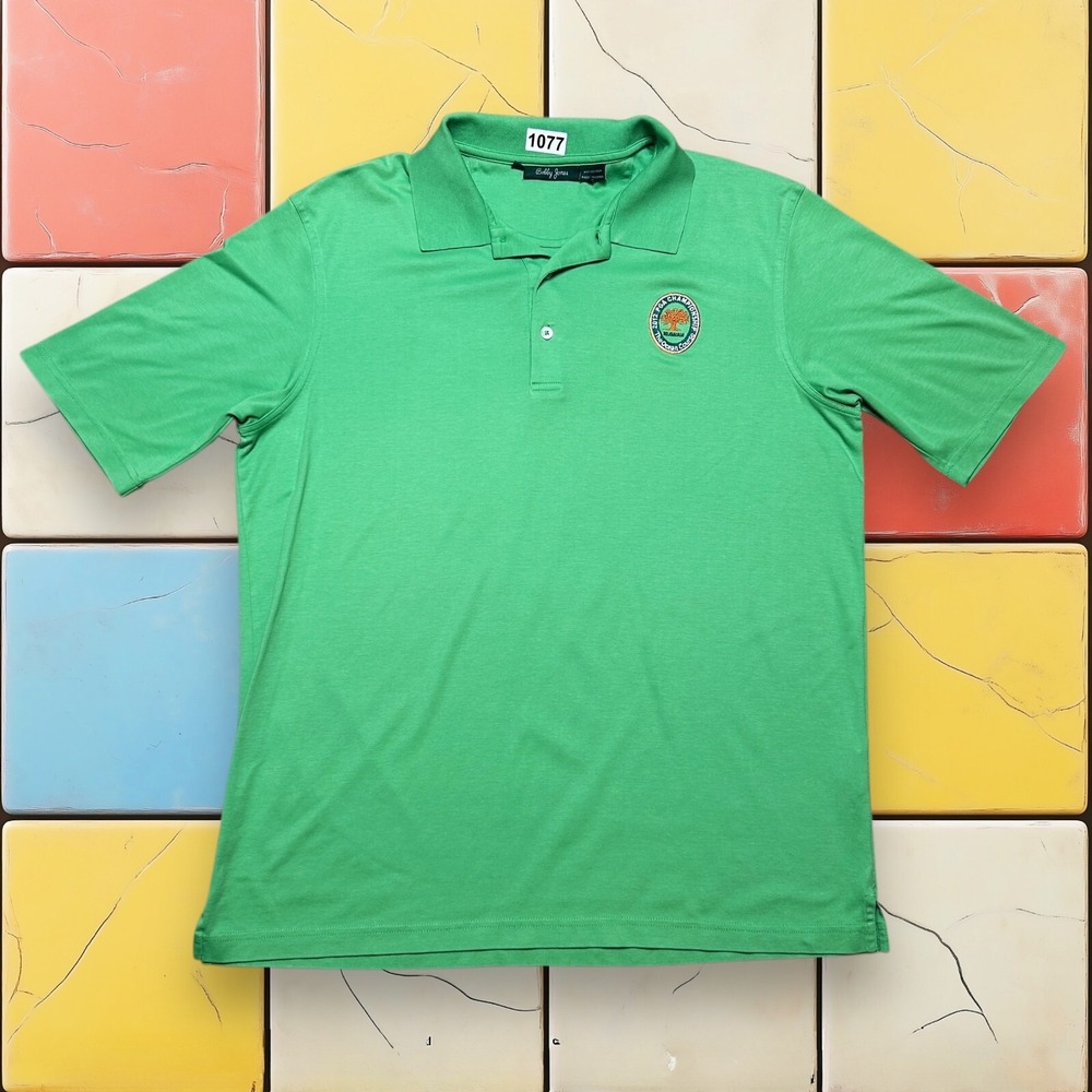 Bobby‎ Jones Mens Polo Shirt 2012 PGA Championship Golf Preppy Y2K Green Size L